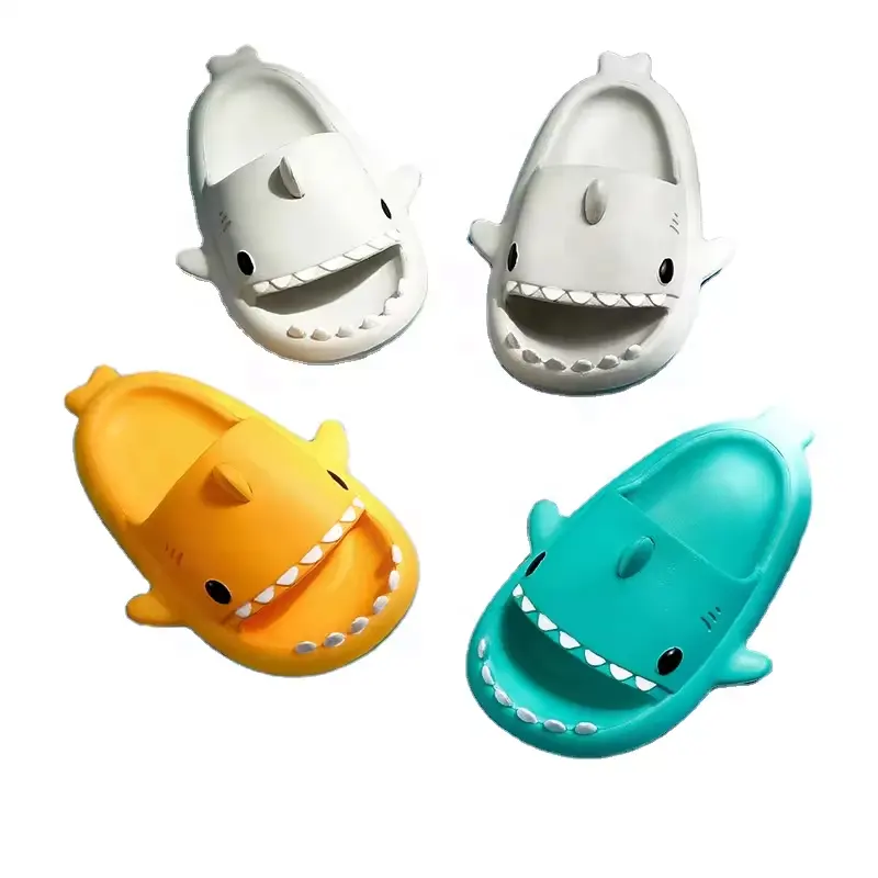 Meilleure vente été conception animale sandales confortables enfants requin sandales enfant mignon requin pantoufles