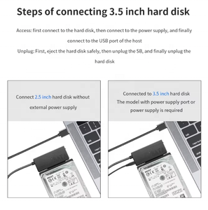 <span class=keywords><strong>Cable</strong></span> Adaptador SATA <span class=keywords><strong>a</strong></span> <span class=keywords><strong>USB</strong></span> 3.0 con Adaptador de Corriente, <span class=keywords><strong>Cable</strong></span> <span class=keywords><strong>USB</strong></span> 3.0 <span class=keywords><strong>a</strong></span> SATA para Disco Duro Externo de <span class=keywords><strong>3.5</strong></span>"/2.5" SSD/HDD, <span class=keywords><strong>Cable</strong></span> SATA III - Product Image 3