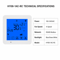 FCU IR Control Remoto por Infrarrojos Aire Acondicionado Termostato Programable