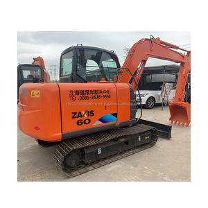 รถขุดขนาดเล็กฮิตาชิ ZX60 มือสอง 6 ตัน เครื่องยนต์อีซูซุ พร้อมเกียร์ฮิตาชิ มอเตอร์และปั๊มแบริ่ง PLC รุ่นปี 2024 - Product Image 1