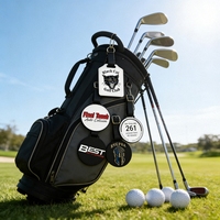 Étiquettes de sac de golf en métal personnalisées avec nom, style vintage, vente chaude