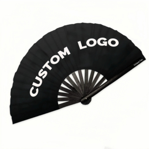 Custom Bamboo Hand Clack Fan for Sublimation Portable Big Folding Fairy Style Fan Private <b>Label</b> - Product Image 4