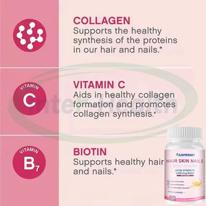 Suplemento para Cabello, Piel y Uñas Ausreson OEM, Vitaminas Blanqueadoras de la Piel, Colágeno, Biotina, Cápsulas Blandas para Cabello, Uñas y Piel - Product Image 4