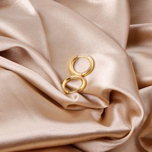 Crochets de boucles d'oreilles en gros pour femmes, plaqués or 18 carats, crochets de boucles d'oreilles ronds en acier inoxydable pour la fabrication de bijoux - Product Image 2