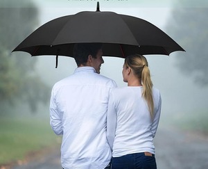 Fabricant de parapluie de pluie coupe-vent promotionnel de luxe avec logo de golf personnalisé pour adultes Design de style classique en vente! - Product Image 1