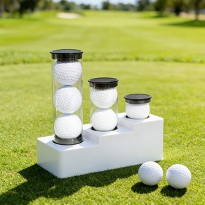 Custom Size Portable Clear PVC <b>Plastic</b> <b>Tube</b>, Transparent Storage Container for Golf Ball Packaging and Holding - Product Image 3