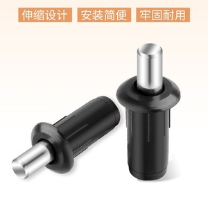 <b>Spring</b>-loaded Center Pins Black Plastic Steel 124pcs For Cabinet Door Shelf Support Connectors - Product Image 3
