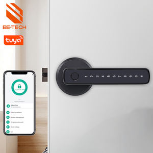 Serrure électronique à code d'empreintes digitales Be-Tech pour portes en bois, sécurité numérique, carte mémoire, connectivité Wi-Fi, cylindre de serrure électronique - Product Image 1