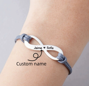 QIUHAN Engraving Personalized <strong>Infinity</strong> <strong>Bracelet</strong> Stainless Steel Rose 18k Gold Stamping Blank Infinite Charm Rope Couple <strong>Bracelet</strong> - Product Image 3