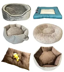 Luxury Soft Wholesale High Quality Orthopedic Dog Bed Cuddle Puppy Pad Non-slip Bottom Dog Bed