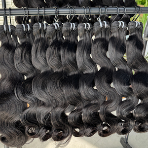 Extensiones de Cabello Natural Negro con Ondas Suaves, Cabello Humano Suave con Doble Trama, Paquetes de Cabello Grueso y Voluminoso para Salones y Proveedores de Cabello - Product Image 4
