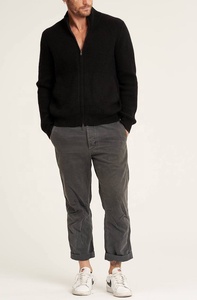 Cardigan di Lusso da Uomo con Zip in Puro Cashmere 100% a Costine Taglie Forti - Maglione in Lana e Cashmere con Logo Personalizzato - Product Image 6