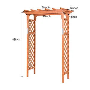 Offre Spéciale chine vente en gros, décoration extérieure Pergola en bois, arches d'arbre, pergolas de jardin, arche de mariage/