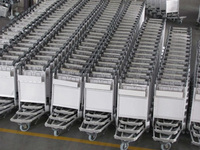 Chariot à bagages d'aéroport à 3 roues en aluminium