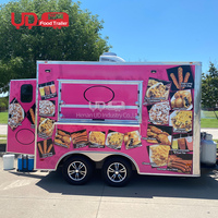 Camion de nourriture de couleur personnalisée, support de Hot-Dog de Hamburger entièrement équipé, camion de Taco, remorque de nourriture de Concession