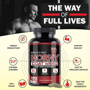 Horny Goat Weed <b>Herbal</b> <b>Supplement</b> Capsules With Maca Root for Natural Energy Optimal Endurance Men Male Enhancement Pills - Product Image 2