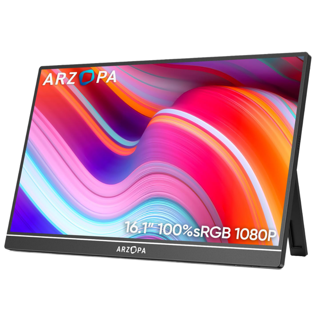 Portable Gaming & Business Dual Monitor LCD Monitor 16 Inch IPS FHD 1080P 60HZ 144HZ Refresh Rate USB Interface 120HZ+