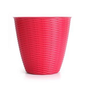 Jardinière Moderne Légère en PP pour Pailles, Diamètre [X] 14 ROUGE CORAIL - Product Image 1