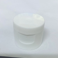 Bouchons en plastique en gros, bouchons à vis pour bouteilles en plastique, bouteilles de soin de la peau blanches avec logo personnalisable