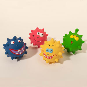 Sürdürülebilir Çevre Dostu TPR ve Lateks Köpek Oyuncağı Sevimli Karikatür Büyük Gözlü Ses Çıkaran Yavru Topu İnteraktif Evcil Hayvan Çiğneme Oyuncağı 7.5cm - Product Image 4