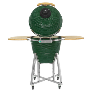 Barbecue au charbon de bois en céramique traditionnel <span class=keywords><strong>SEB</strong></span> <span class=keywords><strong>KAMADO</strong></span>/ Classic 21 pouces, grande taille, couleur verte, avec thermomètre, pour extérieur et patio. - Product Image 3