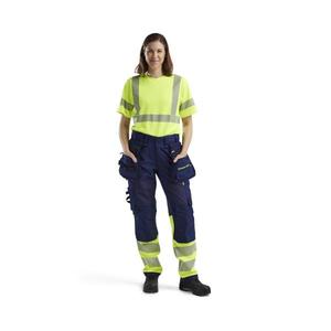 BLAKLADER - 711425138933C40 Pantalon softshell haute visibilité pour femme Bleu marine/jaune-EAN 7330509879450 HI-VIS WORKWEAR - Product Image 3