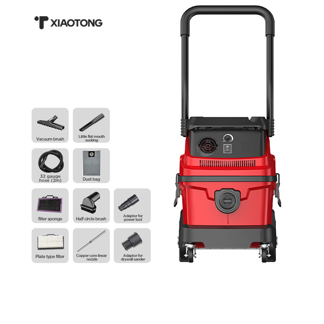 XIAOTONG Popular 30L Commercial Wet and Dry Vacuum Cleaner With Car Tire Inflation Function and Auto Filter Clean