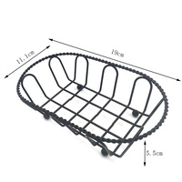 Porte-frites panier à frites, paniers de présentation des aliments support à frites chromé pour la cuisine