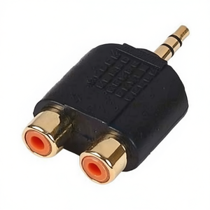 แจ็คตัวผู้ขนาด 3.5 มม. ถึง 2x สเตอริโอ RCA อะแดปเตอร์เชื่อมต่อเสียงสำหรับหูฟังและลำโพง - Product Image 1