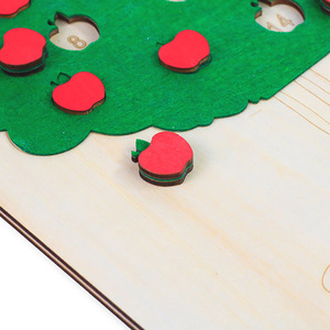 Juguete educativo y de desarrollo del cerebro 3D para niños, superventas, rompecabezas de conteo de matemáticas de manzana de madera Montessori - Product Image 5