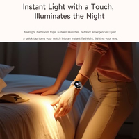 Montre connectée ronde G34 pour femmes, surveillance de la santé, avec certifications CE, FCC, RoHS, étanche IP68, appels Bluetooth, montre connectée sportive pour femmes
