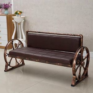 New Retro Metal Iron Spray <b>Paint</b> Waiting Sofa Chair Personalized Customer Seat For Beauty Hair Salon - Product Image 3