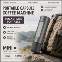 Machine à café à capsules sous marque privée 20 bars, machine à expresso portable 7800 mAh auto-chauffante, logo personnalisé, usine OEM pour propriétaires de marque