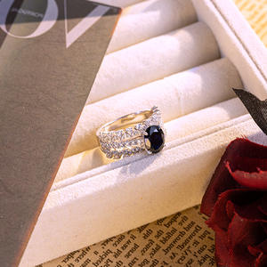 แหวนแซฟไฟร์2กะรัตทุกแฟชั่นเครื่องประดับโอปอลอัญมณีสำหรับห้องแล็บ - Product Image 1