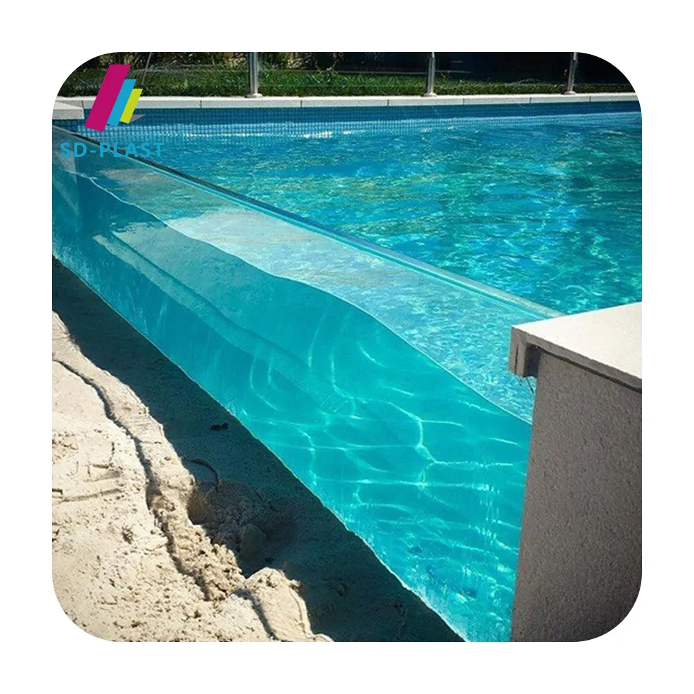 Yüksek kaliteli şeffaf akrilik levha yüzme havuzu için açık
