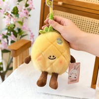 Pendentif en peluche super doux de 18 cm, motifs légumes et fruits (Aubergine, Pastèque), pour aromathérapie, porte-clés de couple et breloque de sac à dos