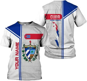 Camiseta con Logotipo Personalizado con Estampado de la Bandera de <span class=keywords><strong>CUBA</strong></span>, Envío <span class=keywords><strong>a</strong></span> <span class=keywords><strong>Cuba</strong></span>, Camiseta Transpirable de Verano Informal para Hombre - Product Image 3