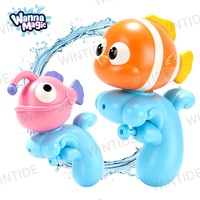 WANNA MAGIC Mini pistolet à eau en plastique en forme de requin baleine mignon pour les tout-petits et les enfants, plage, piscine, bain, été, à partir de 3 ans