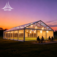 Carpa de Aluminio Romántica para Bodas en el Jardín, Toldo Resistente al Sol y a la Lluvia, Refugio Exterior para Ceremonias y Banquetes en el Césped