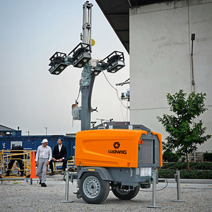 Ludwig 4x400W 7M 9M LED chiếu sáng tháp Máy phát điện diesel tháp ánh sáng với Kubota động cơ - Product Image 1