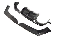 Accessoires de voiture en fibre de carbone sèche, nouveau diffuseur arrière style V 2014-2020 avec découpe pour crochet de remorquage pour F80 M3 F82 F83 M4