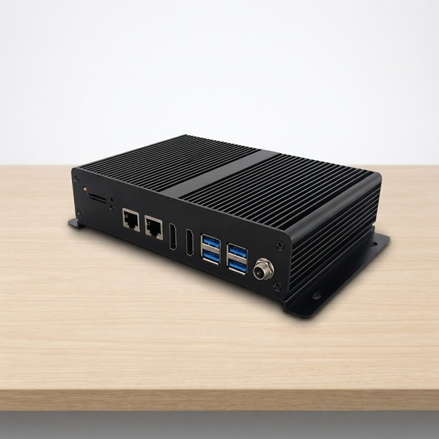 Intel N150 Fanless Industrial Mini PC 2*I226-V 2.5GbE LAN 4*USB3.0 DDR4 2300 Mhz SATA3.0 6Gb/s for 2.0 Windows 10 11 DIN Rail