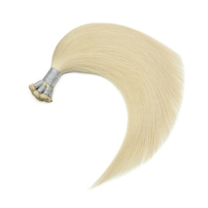Extensions de cheveux humains russes Remy non traités, soyeux et non traités, de couleur naturelle, doublement étirée, épaisse et sans perte - Product Image 4