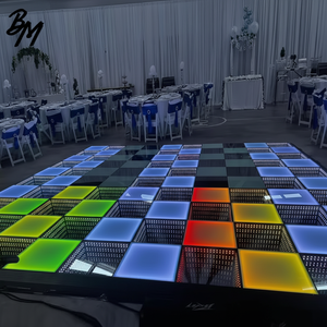 Plancher de danse interactif LED de qualité commerciale polyvalent avec dessus en plexiglas amovible et détachable, tapis mobile - Product Image 1