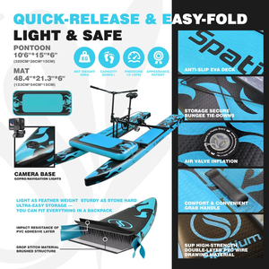 Bicicleta acuática inflable de pedal para agua salada, en stock en almacén en el extranjero, perfecta para alquiler comercial y de eventos. - Product Image 4