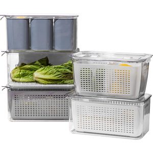 Transparent Refrigerator Storage Containers Kitchen Freezer Food Vegetable Storage Container