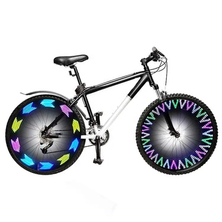 Auto Change 30 Patterns Kids Bike Wheel Lights Decorative Night Riding Safety Tire Lamp 14 LED Mountain Bicycle Spoke Light