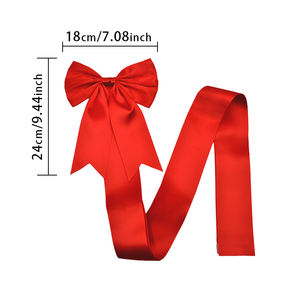 Gordon nastro grande nero rosso fiocco di natale <span class=keywords><strong>con</strong></span> nastro magico cucito <span class=keywords><strong>porta</strong></span> fiocco - Product Image 5