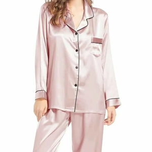 Ensemble de vêtements de nuit en soie de mûrier durable à manches longues, logo personnalisé, OEM ODM, fabricant vietnamien, service de production sous marque privée - Product Image 1