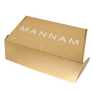 Custom Logo Natural Brown Kraft Paper Corrugated Black Packaging Shipping Mailer Box With Logo